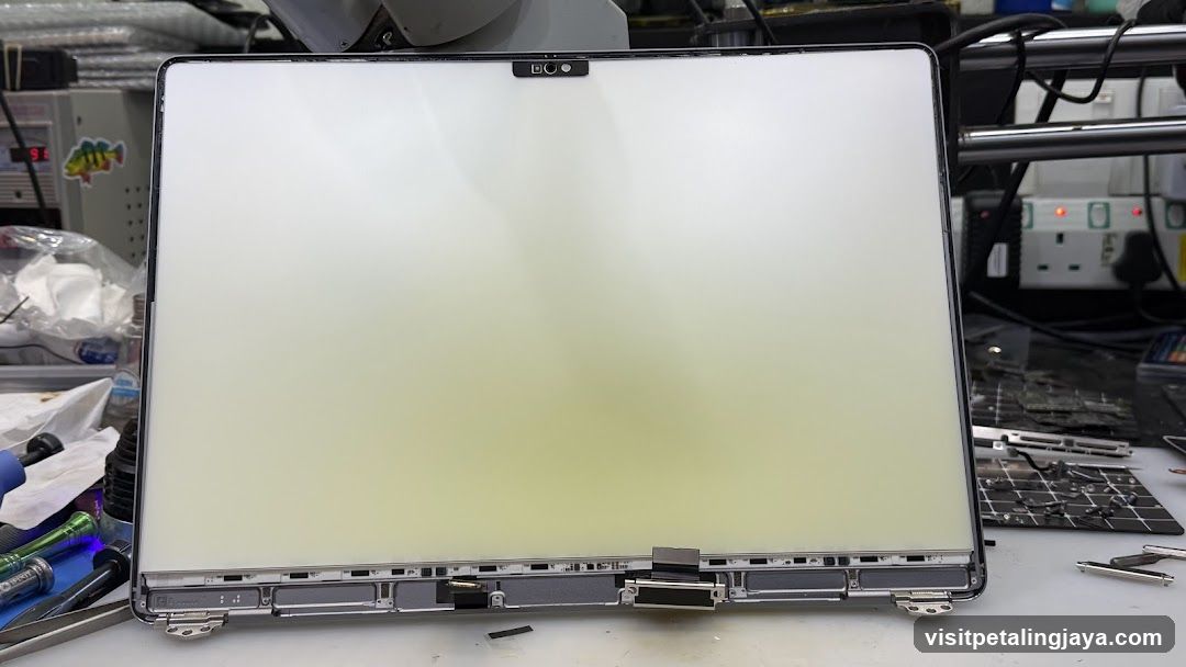 Disassembled Laptop Screen Assembly