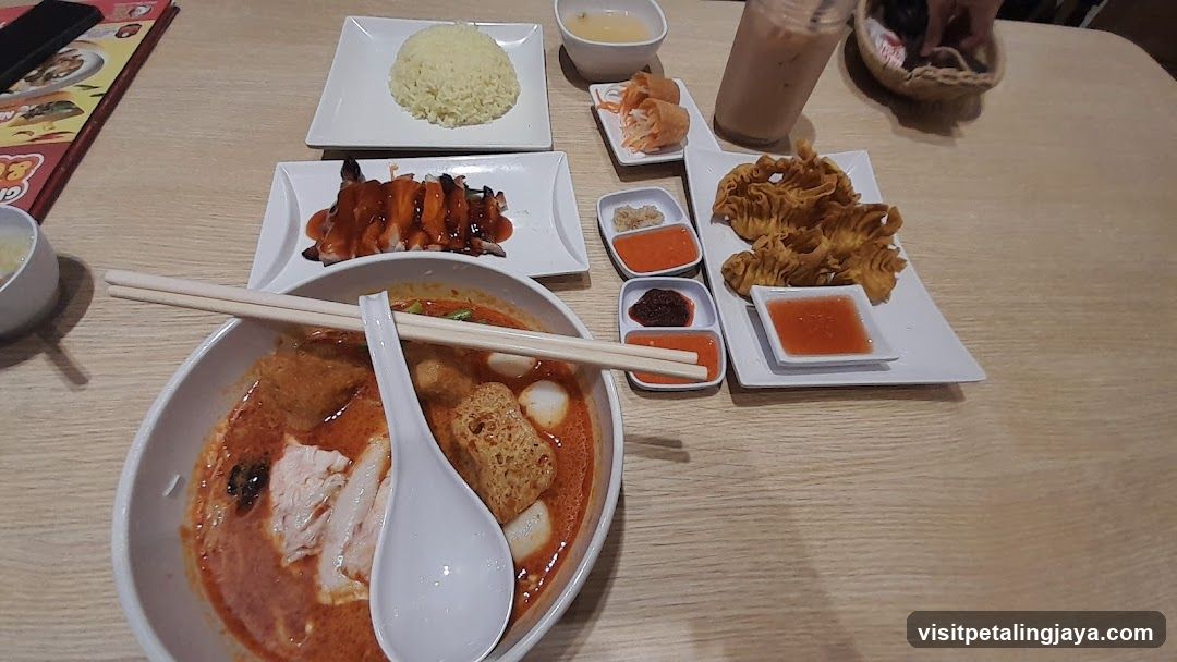 Rice and Noodle Meal Spread