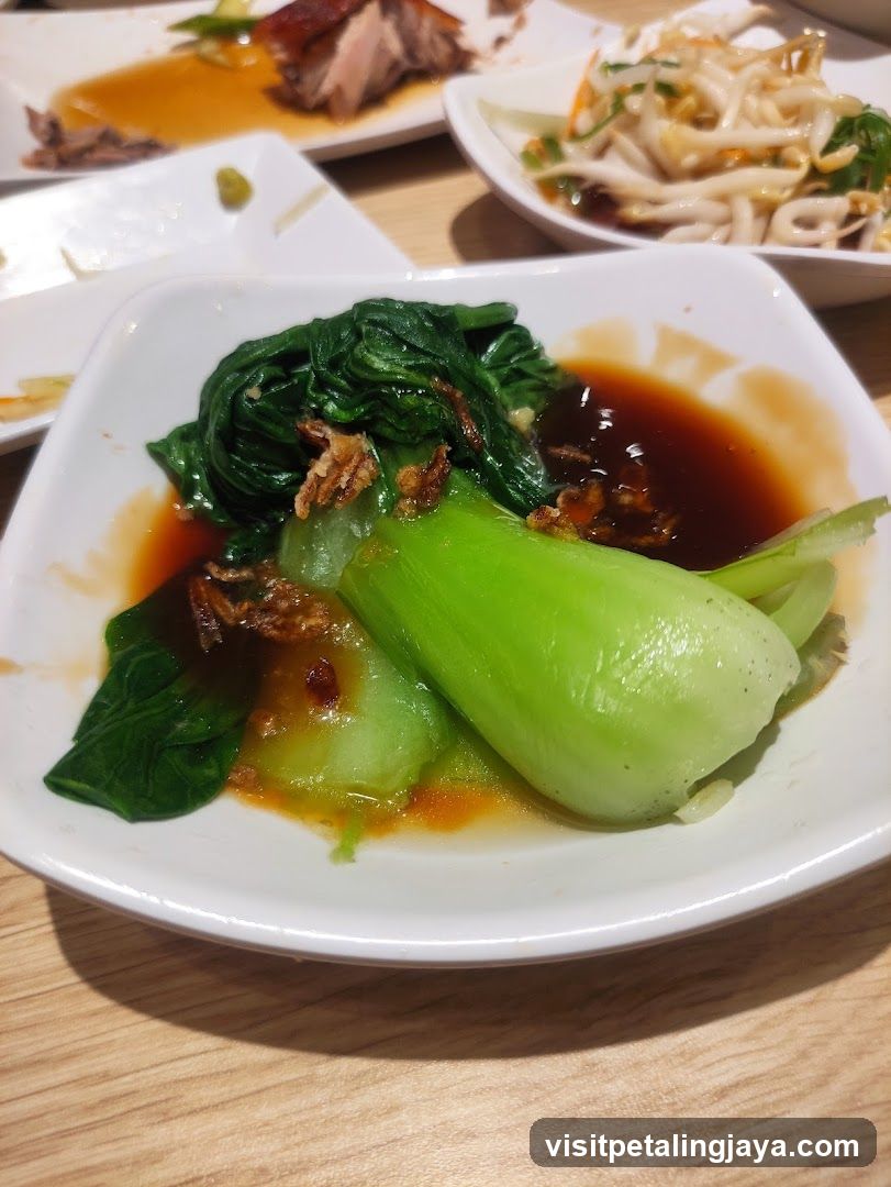 Bok Choy with Soy Sauce and Fried Shallots