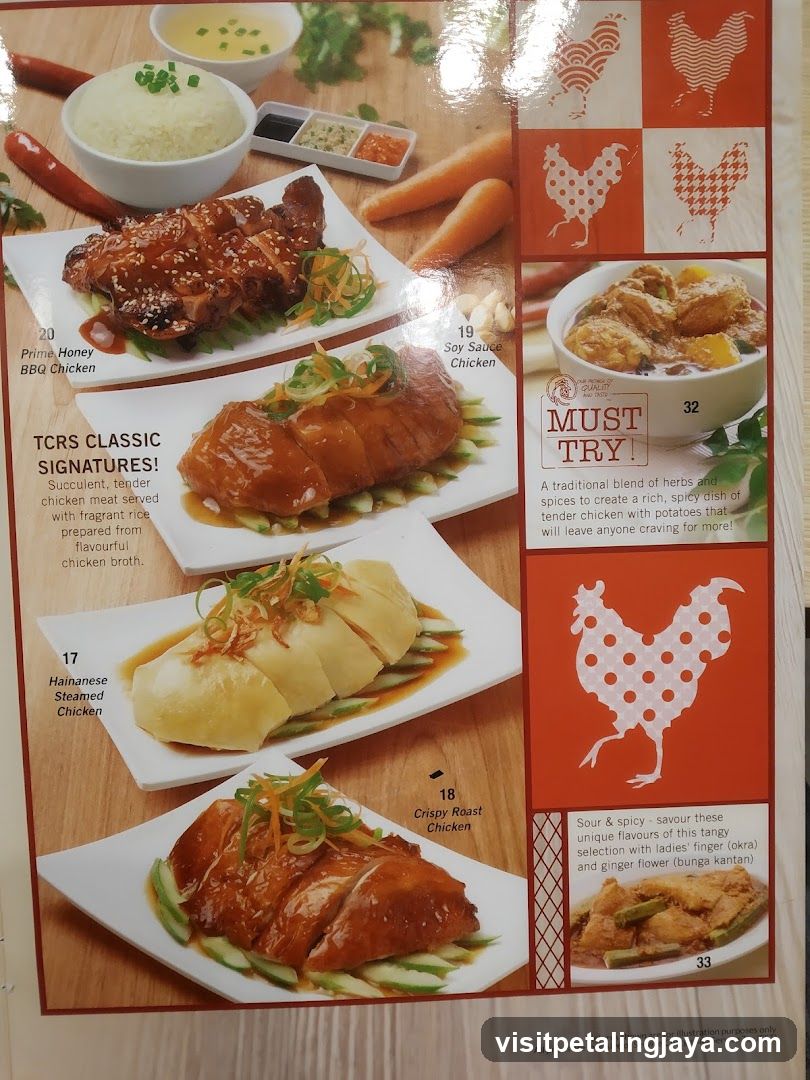Chicken Restaurant Menu Page