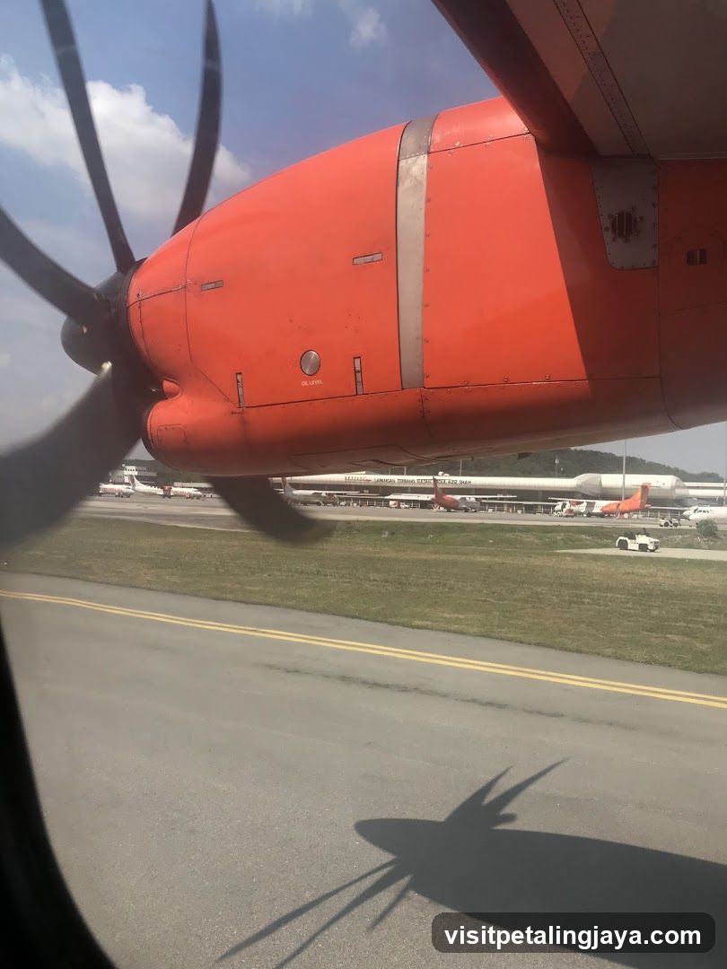 Propeller Aircraft View from Window