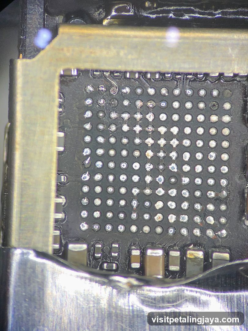 Close-up of electronic component