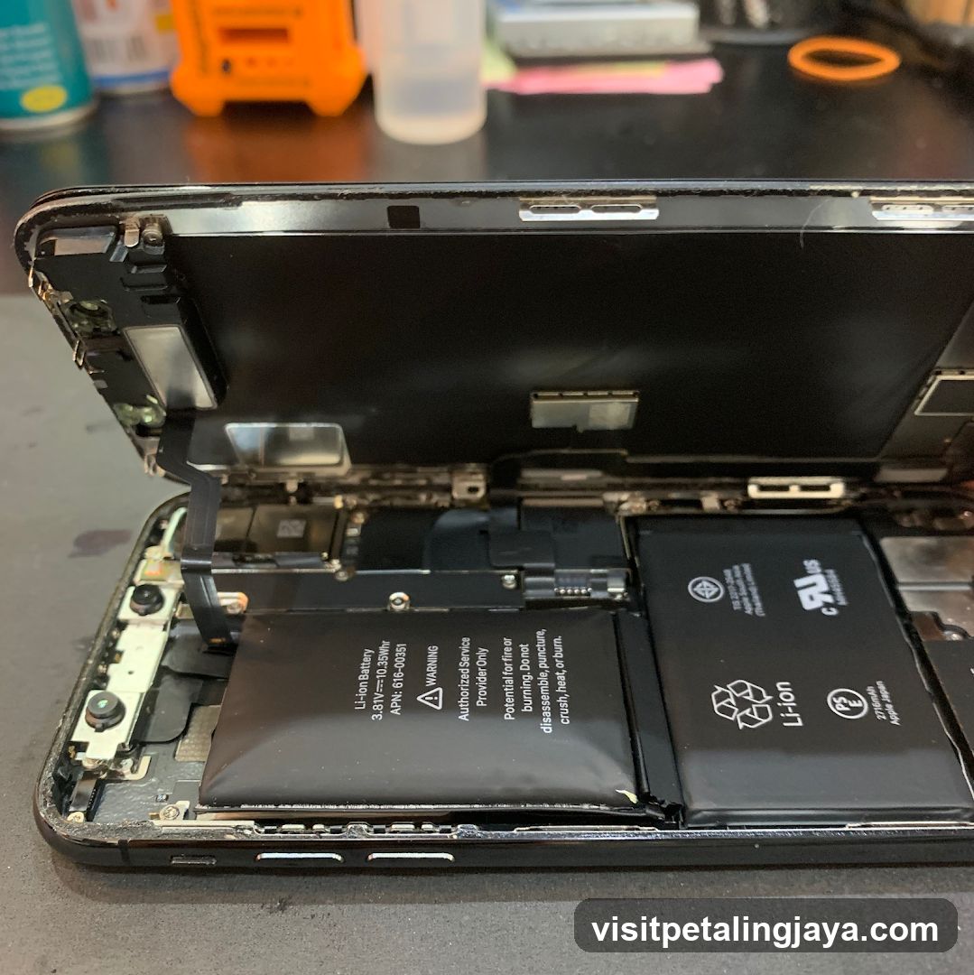 Disassembled Smartphone with Batteries