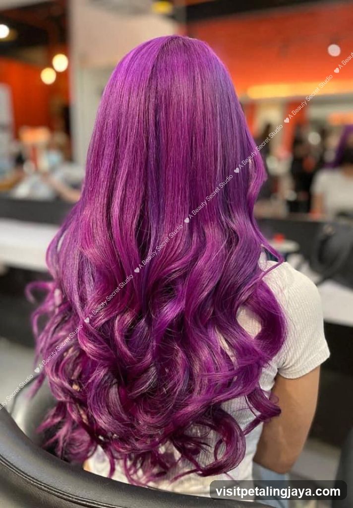 Purple Hair Styling