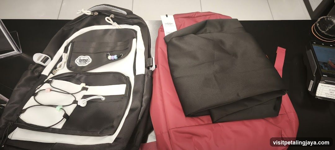 Backpacks and Accessories Display
