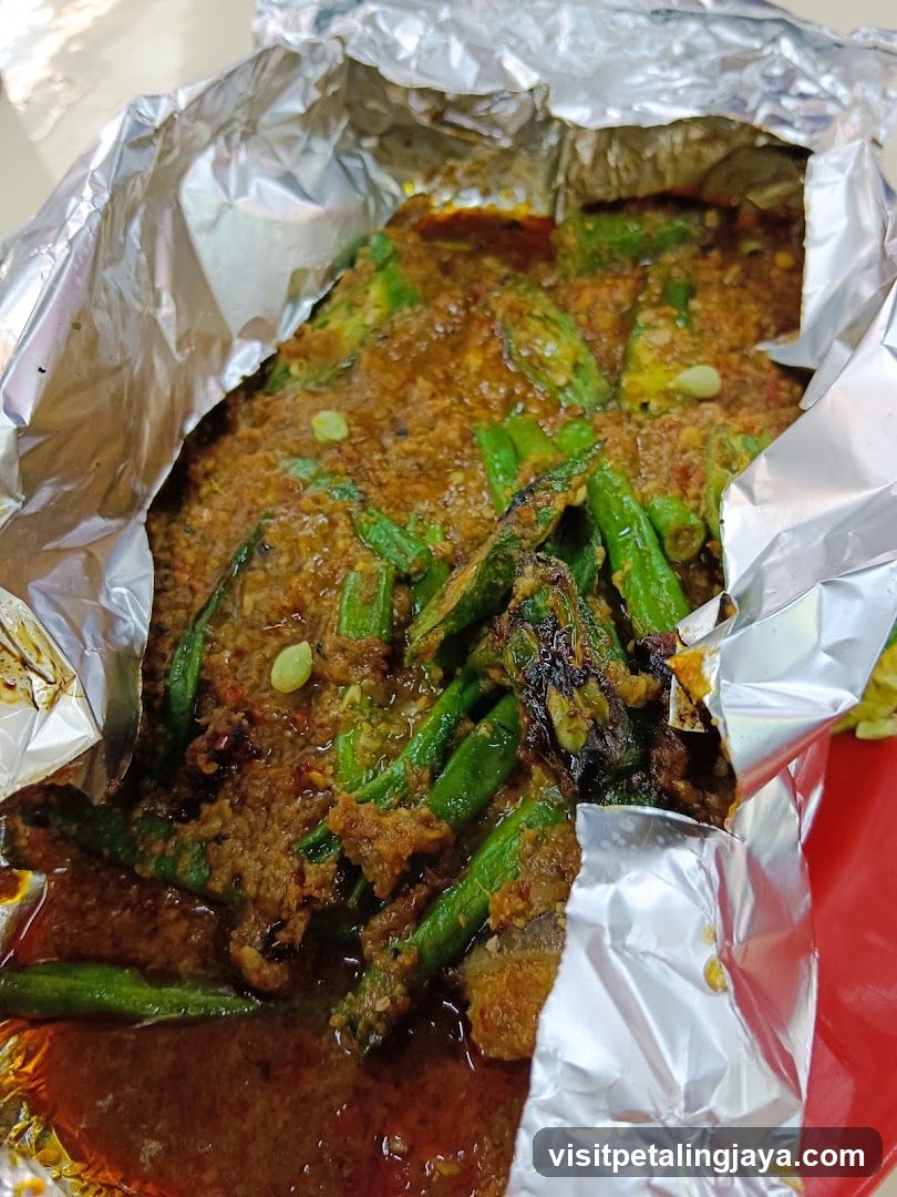 Aluminum Foil Wrapped Curry Dish