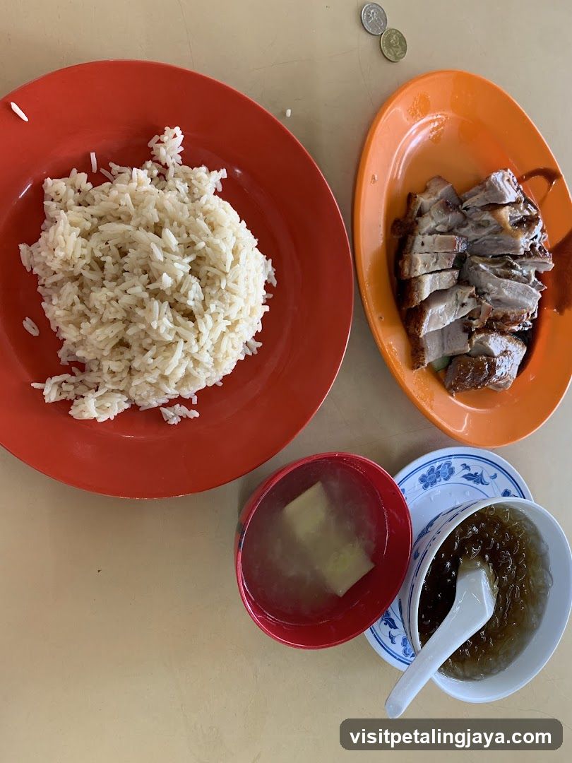 Rice and Roast Chicken Meal