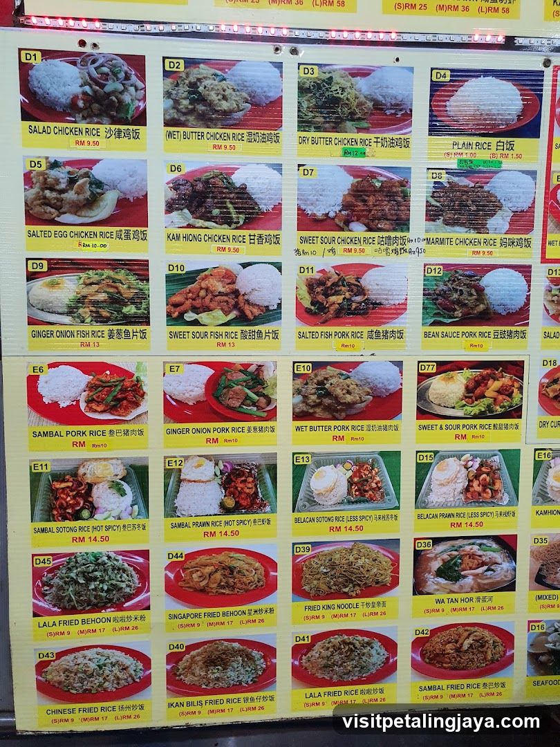 Chicken Rice Menu Board