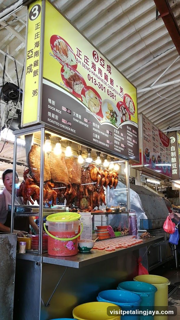 Food Stall with Roasted Chicken Display