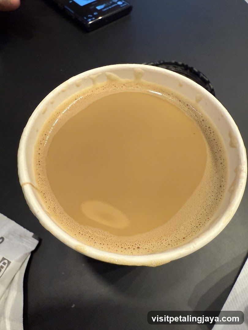 Beverage in a cup