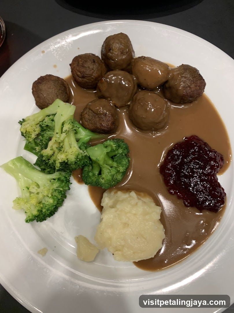 Swedish Meatballs with Sauce and Sides