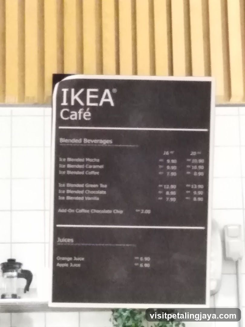 IKEA Café Menu Board