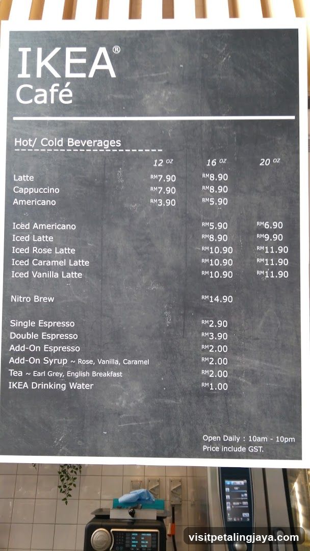 IKEA Café Menu Board