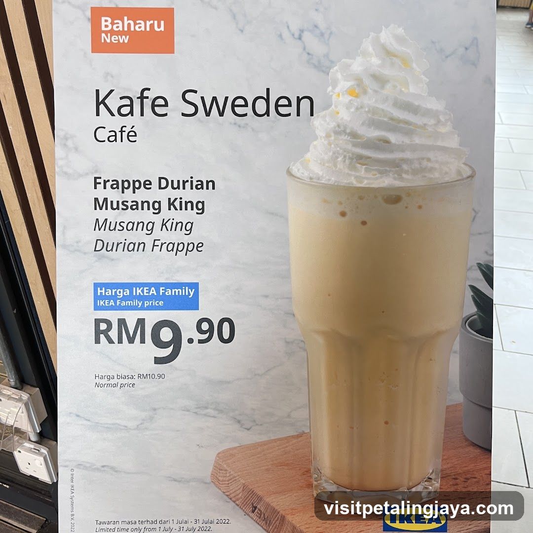 IKEA Kafe Sweden Frappe Durian Musang King Ad