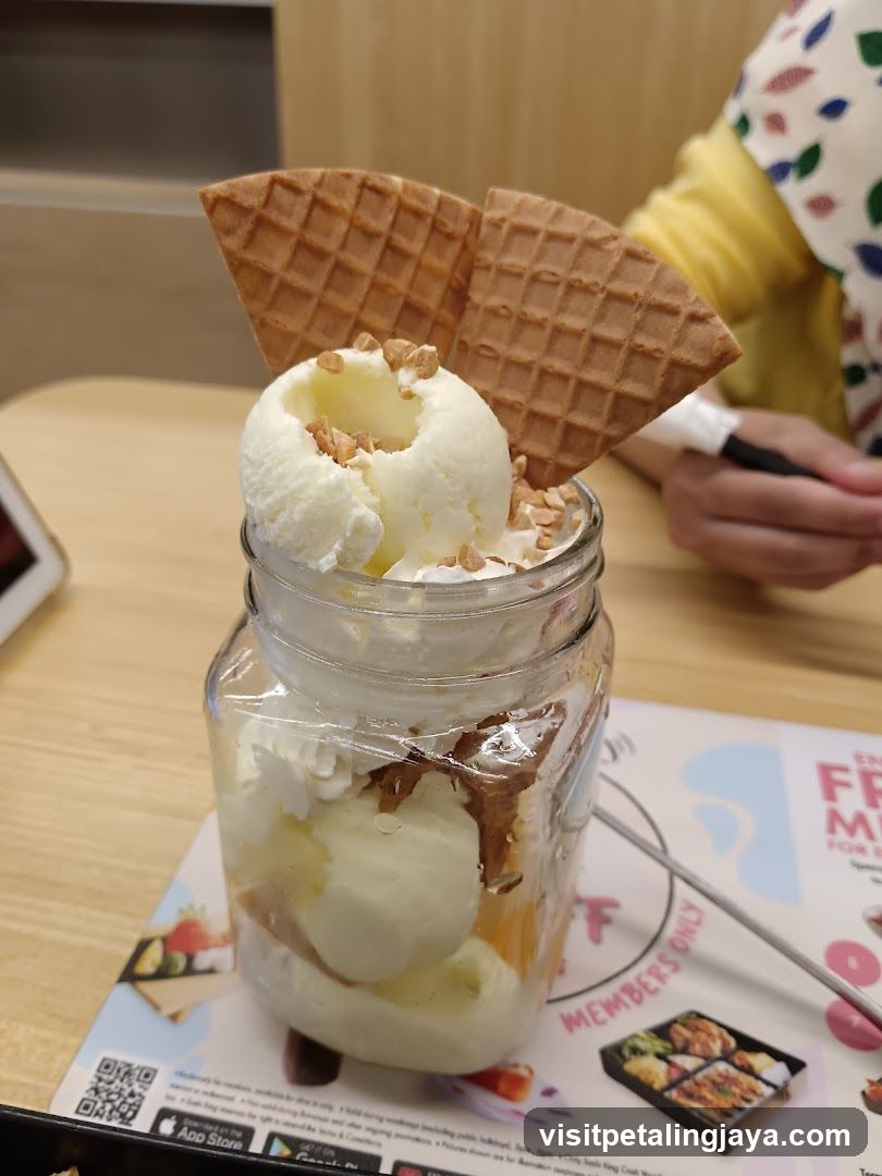 Ice Cream in Jar with Wafers