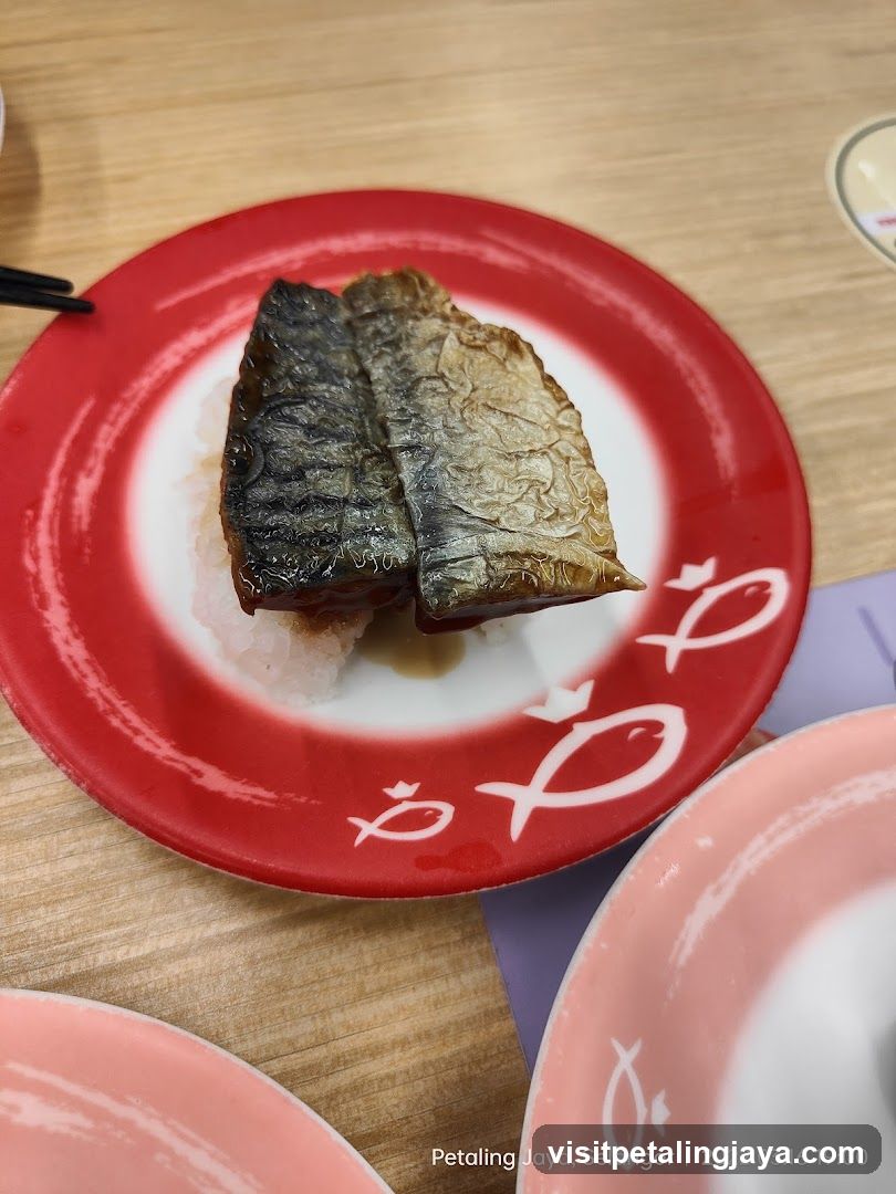 Grilled Fish Sashimi on Red Plate