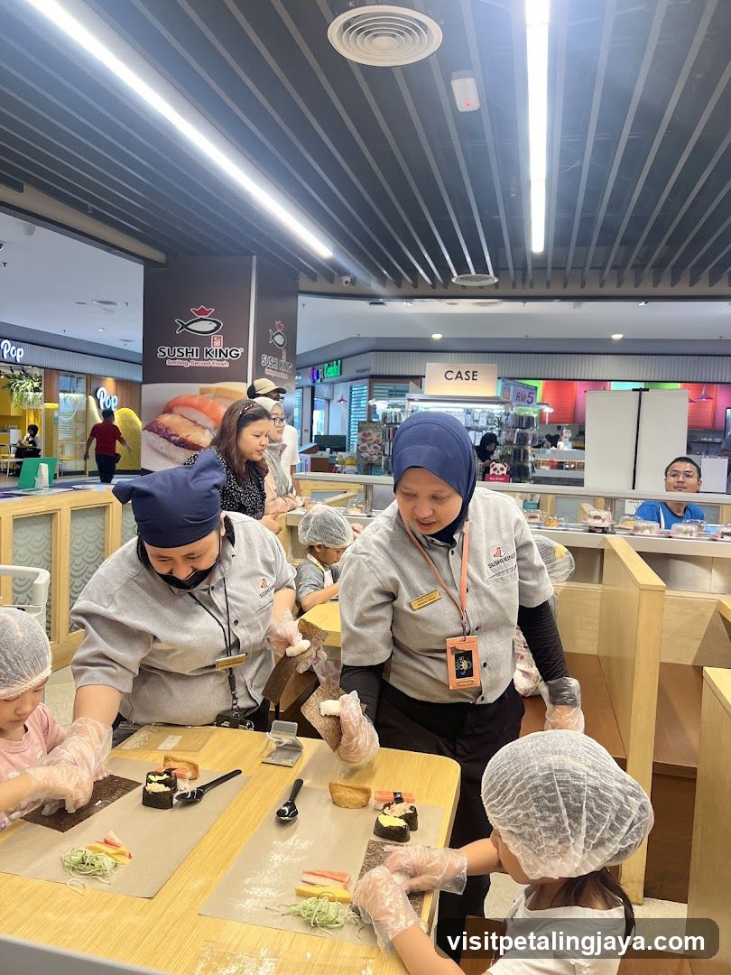 Sushi Making Class in Mall Food Court