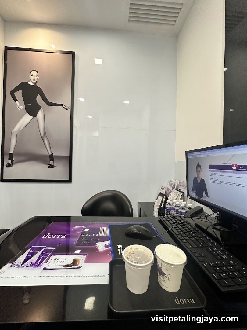 Office Desk with Products and Coffee