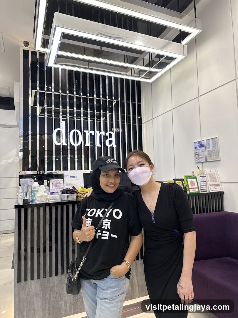 Interior of a modern shop with staff and customers