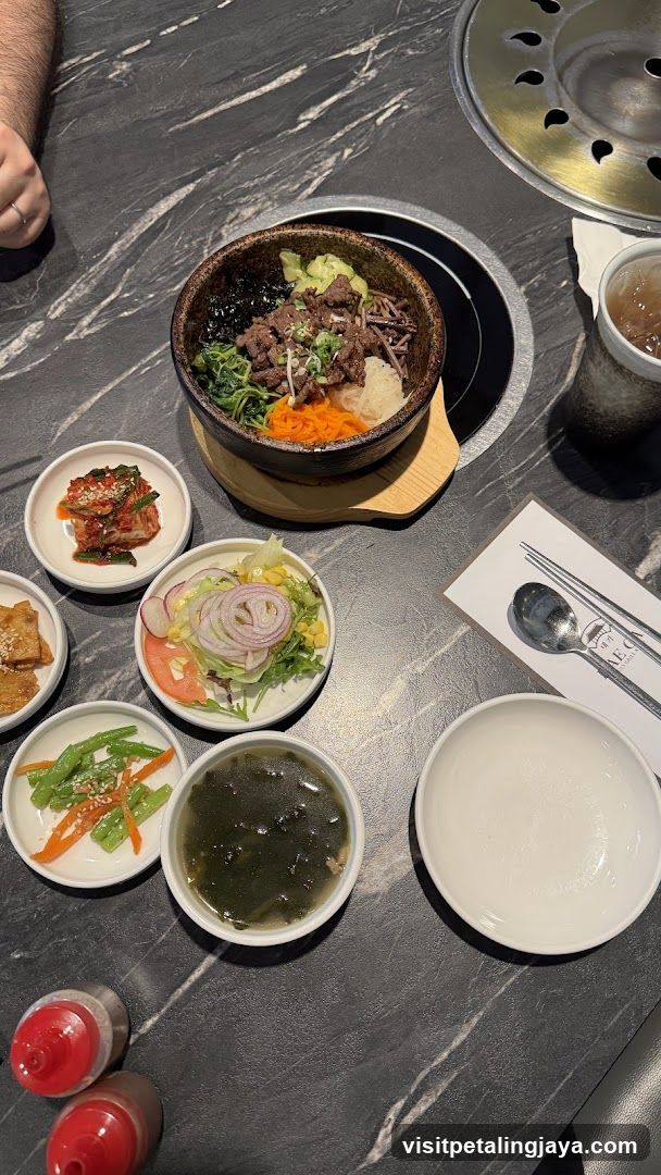 Korean Table Setting with Side Dishes