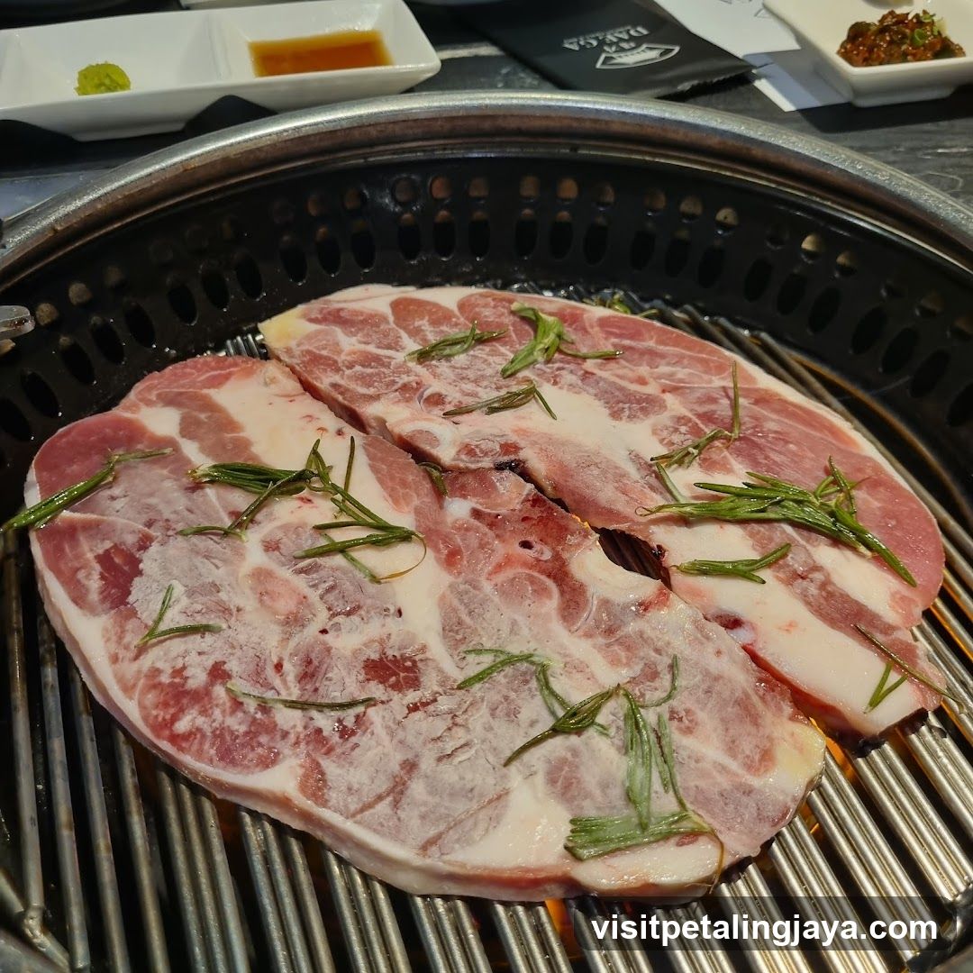 Grilled Pork Belly with Herbs