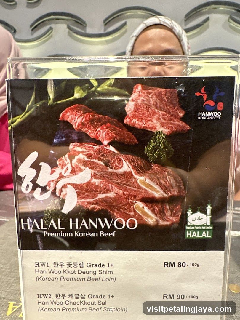 Halal Hanwoo Premium Korean Beef Menu