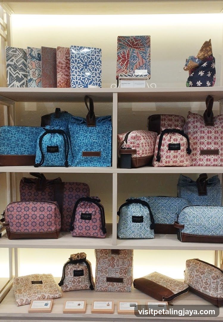 Patterned Cosmetic Bags Display