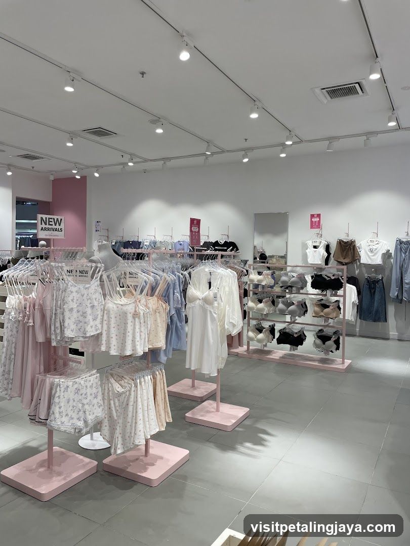 Interior of a clothing store