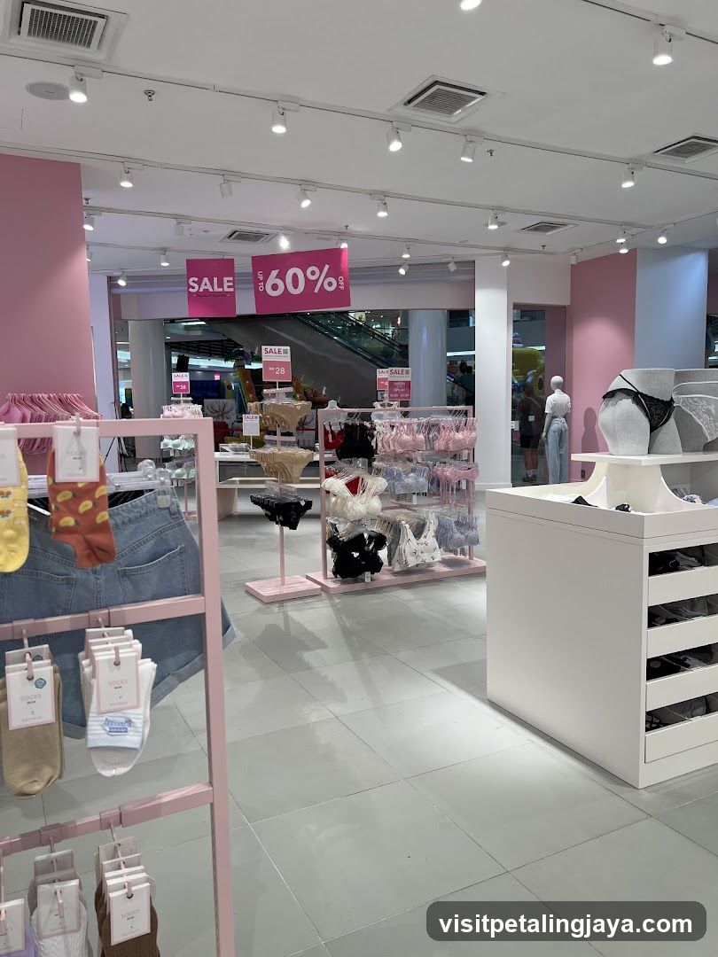 Interior of a lingerie and hosiery store