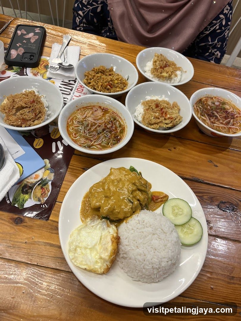Food Spread on Wooden Table