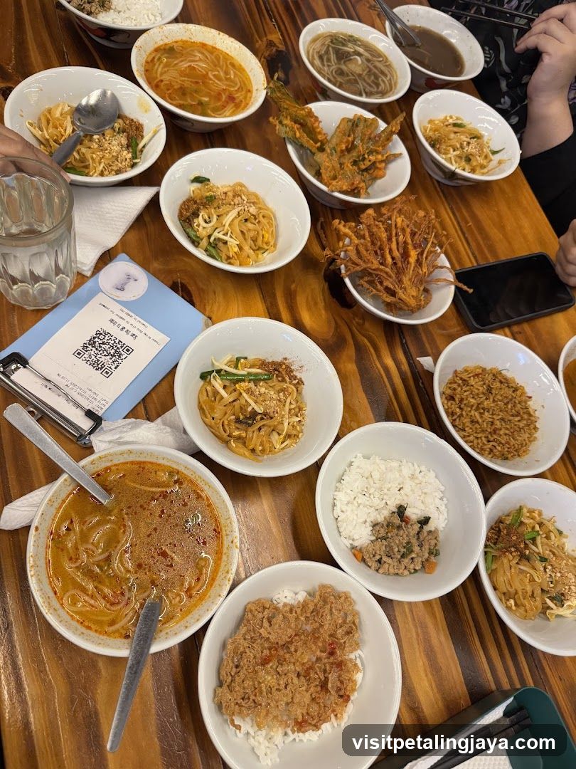 Dining Table with Various Dishes