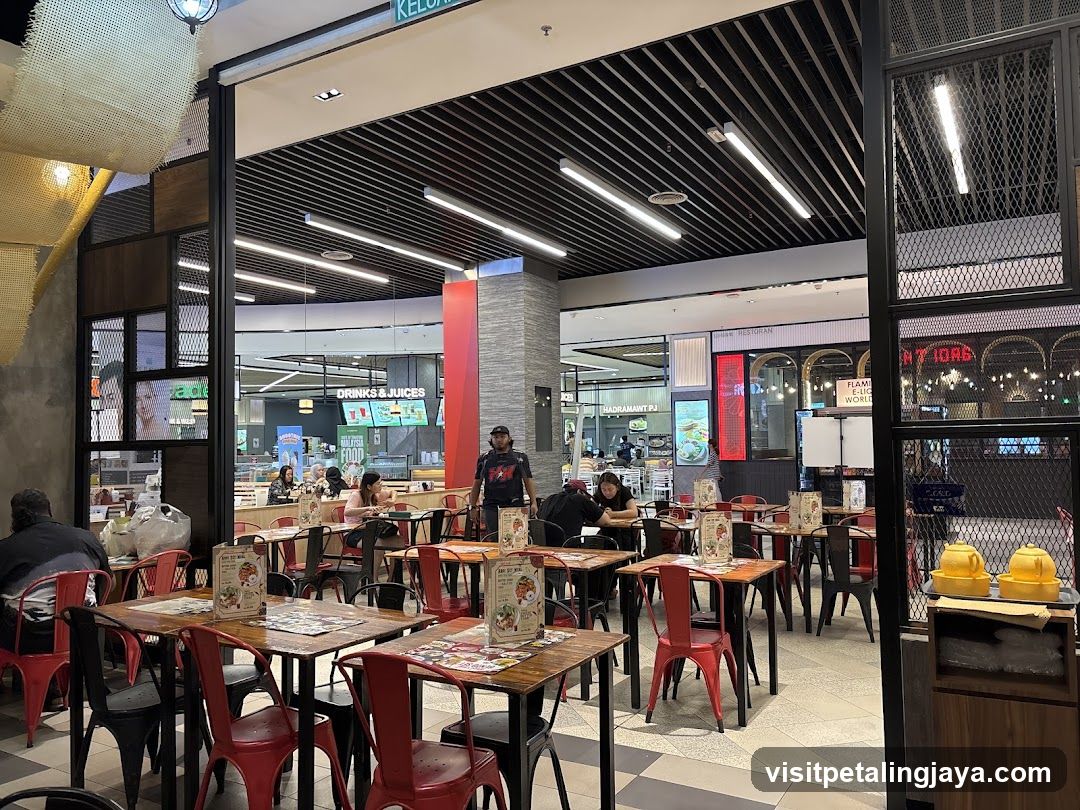 Restaurant Interior with Tables and Staff