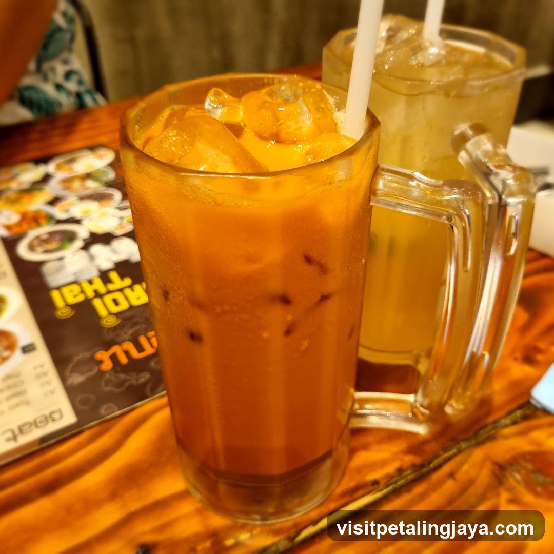 Iced Thai Drinks at a Restaurant