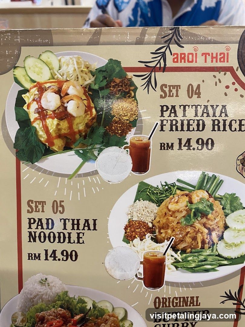 Aroi Thai Menu Board