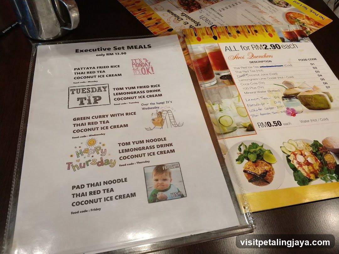 Restaurant Menu Display