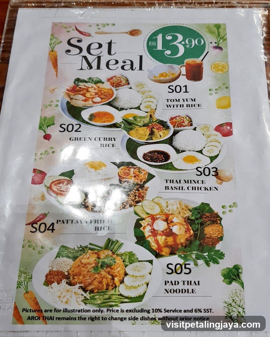 Set Meal Menu