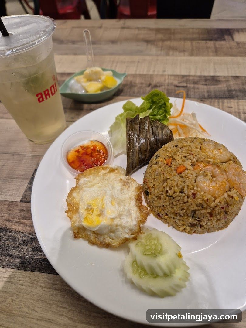 Fried Rice Meal with Side Dishes