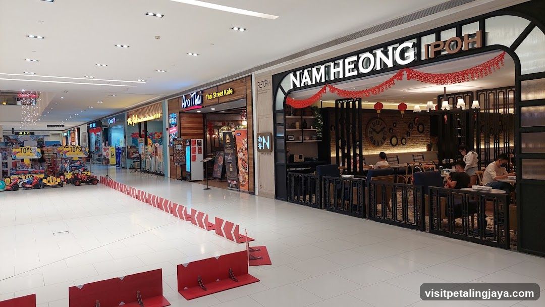 Shopping Mall Interior with Storefronts