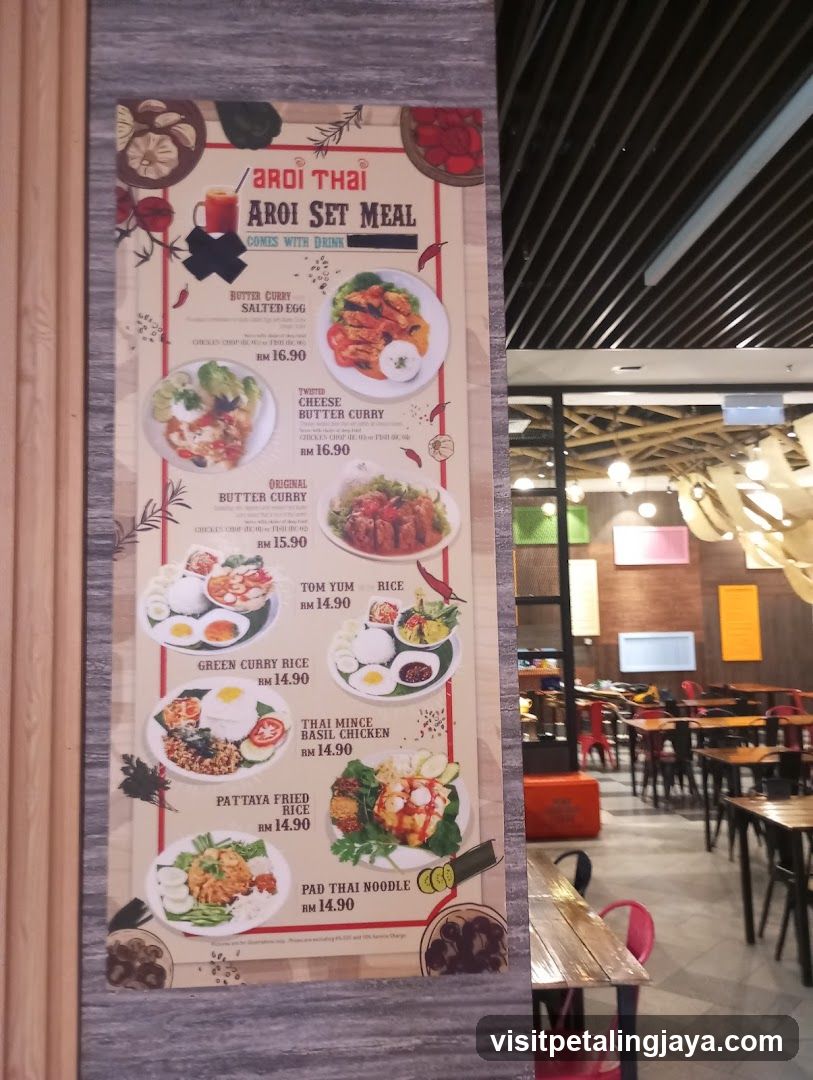 Aroi Thai Aroi Set Meal Menu