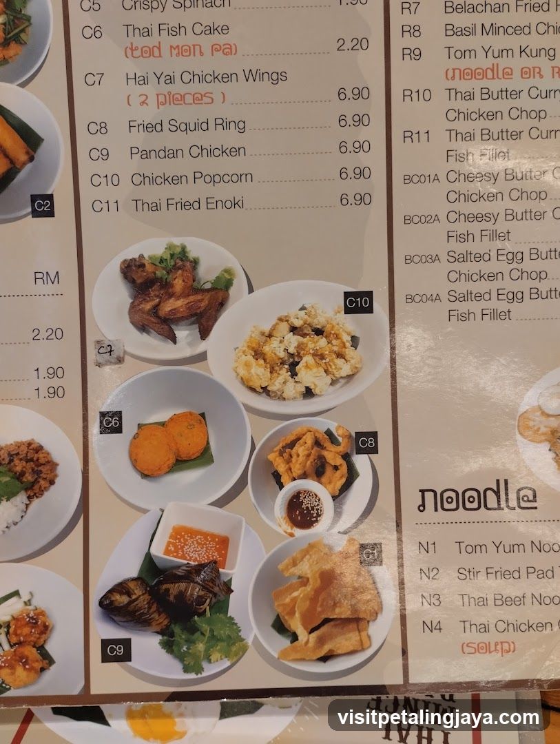 Thai Cuisine Menu
