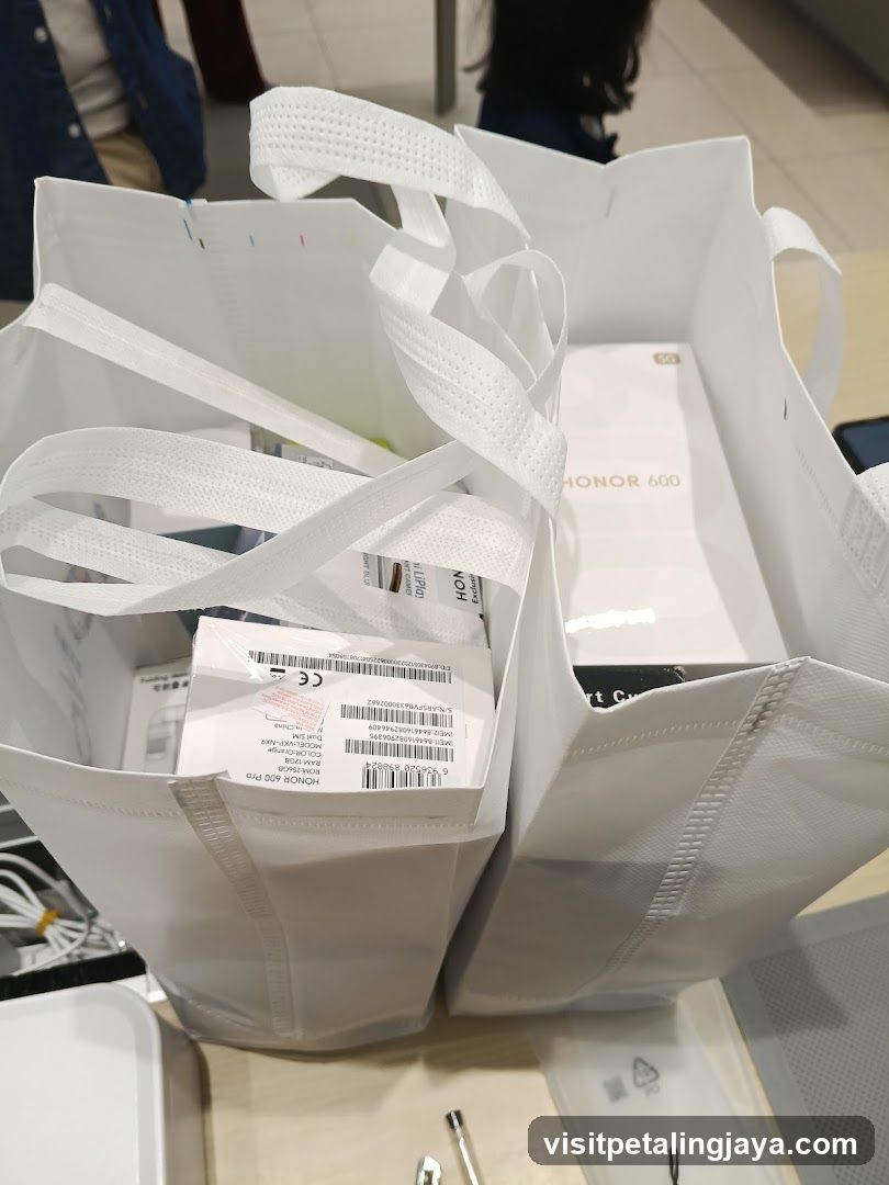 Shopping Bags with Electronics