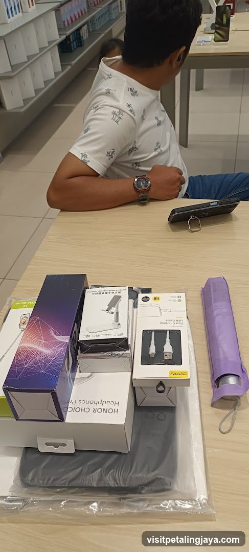 Electronics Store Interior with Products on Table