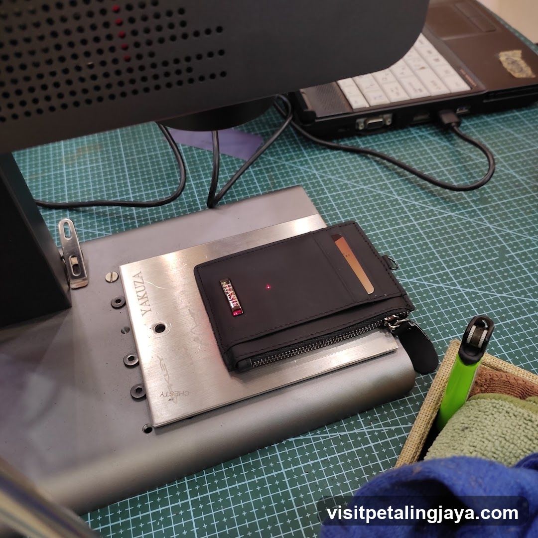 Workbench with wallet and electronics