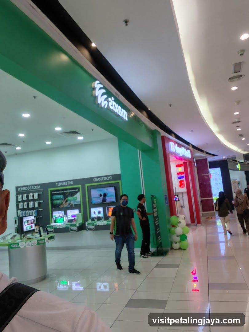 Shopping Mall Interior with Storefronts