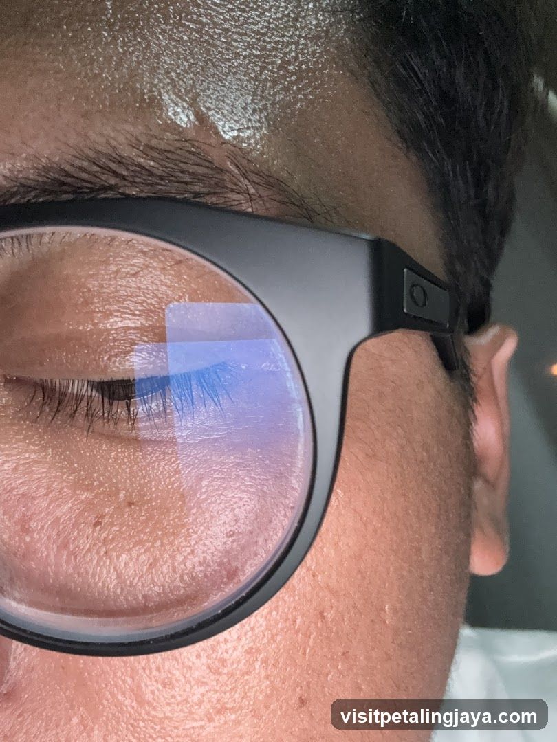 Close-up of eye with glasses