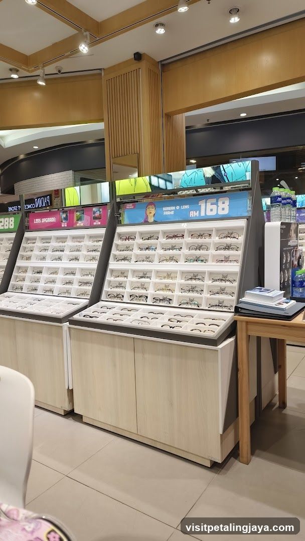 Eyeglass Display in Retail Store