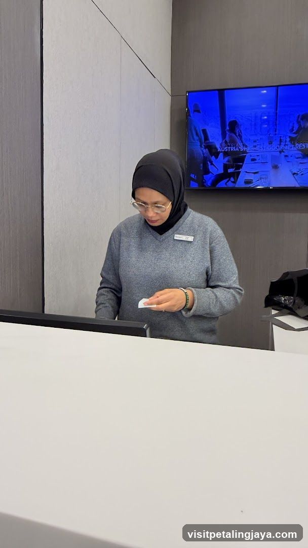 Staff at reception desk