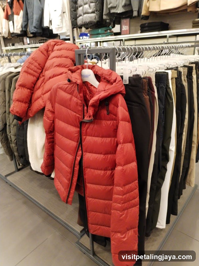 Red Puffer Jacket Display