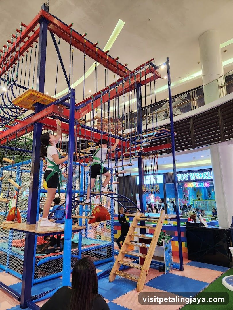 Indoor Play Area with Kids Climbing