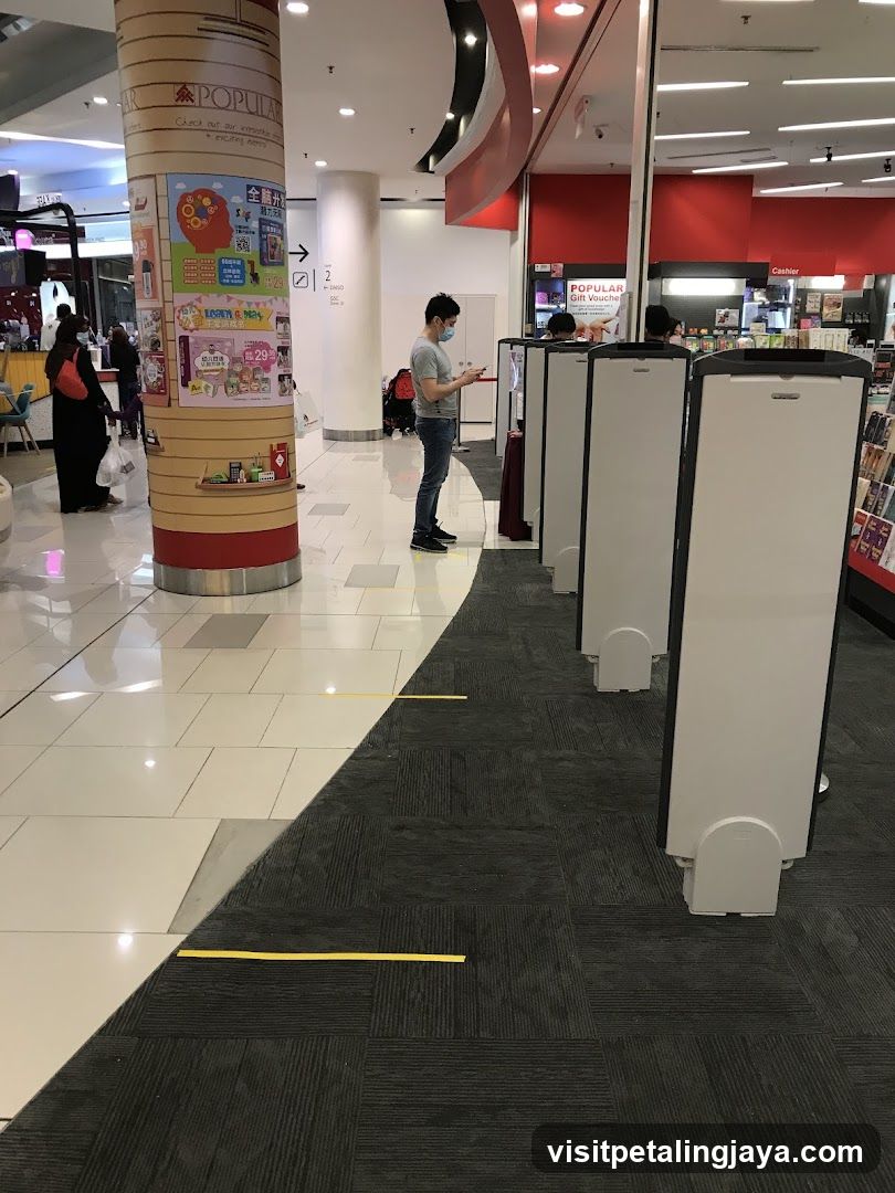 Shopping Mall Interior with Queue System